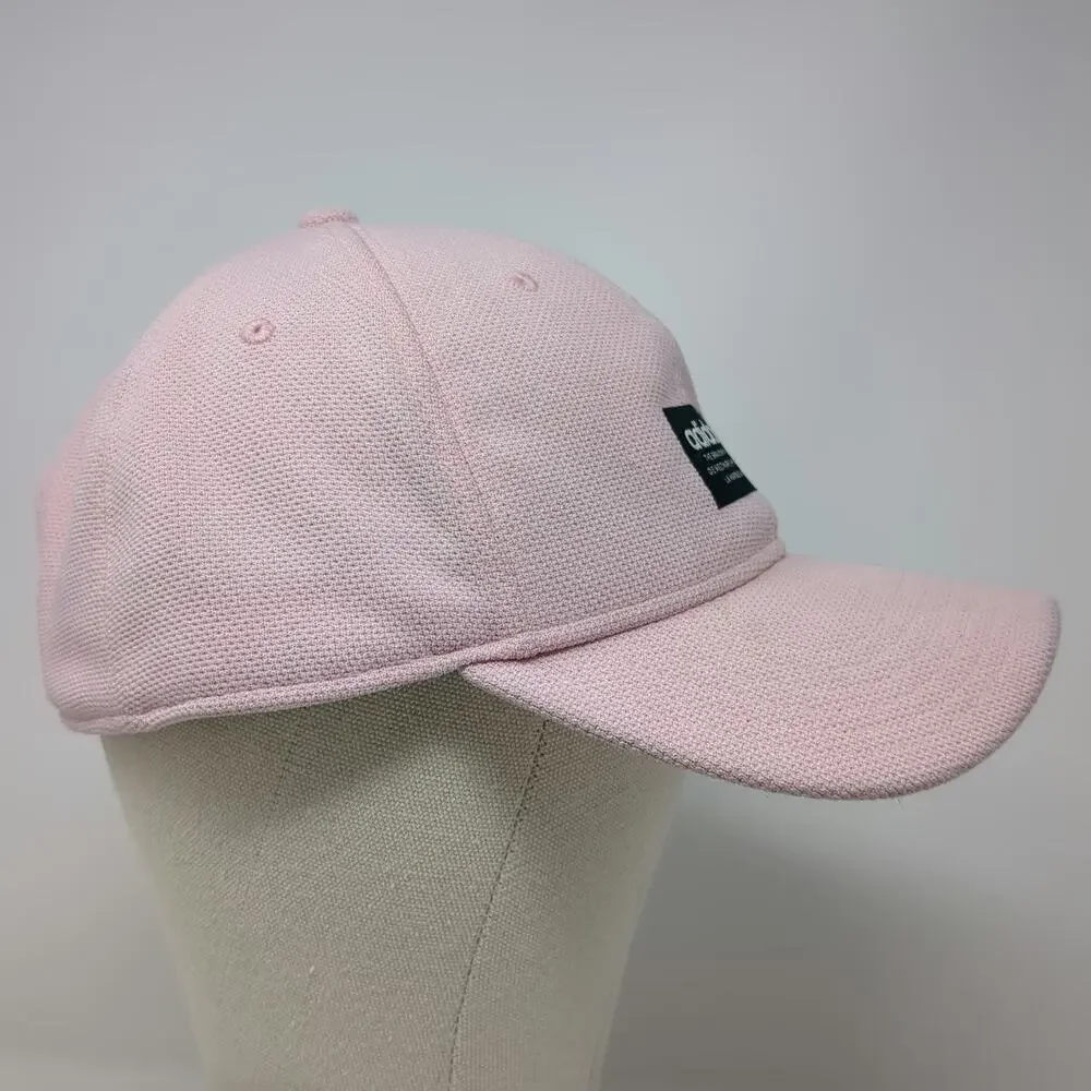 Adidas Baseball Cap Pink One Size Trefoil Logo Strapback Textured Sport Hat